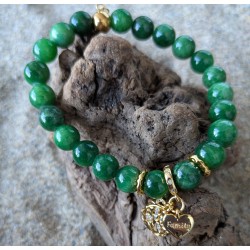 BRACELET/ INFINI / COEUR / ARBRE DE VIE / VERT