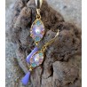 BOUCLES D'OREILLES / VIOLET/ ACIER INOXYDABLE