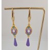 BOUCLES D'OREILLES / VIOLET/ ACIER INOXYDABLE