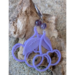 BOUCLES D'OREILLES / AMETHYSTE / VIOLET / CERISE