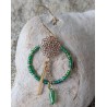 BOUCLES D'OREILLES / ROSACE / VERT