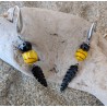 BOUCLES D'OREILLES / ABEILLE / PLUME