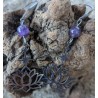 BOUCLES D'OREILLES / LOTUS / AMETHYSTE