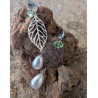 CLOU D'OREILLE / FEUILLE / VERT