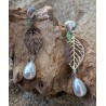 CLOU D'OREILLE / FEUILLE / VERT
