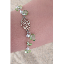 BRACELET / FEUILLE / VERT