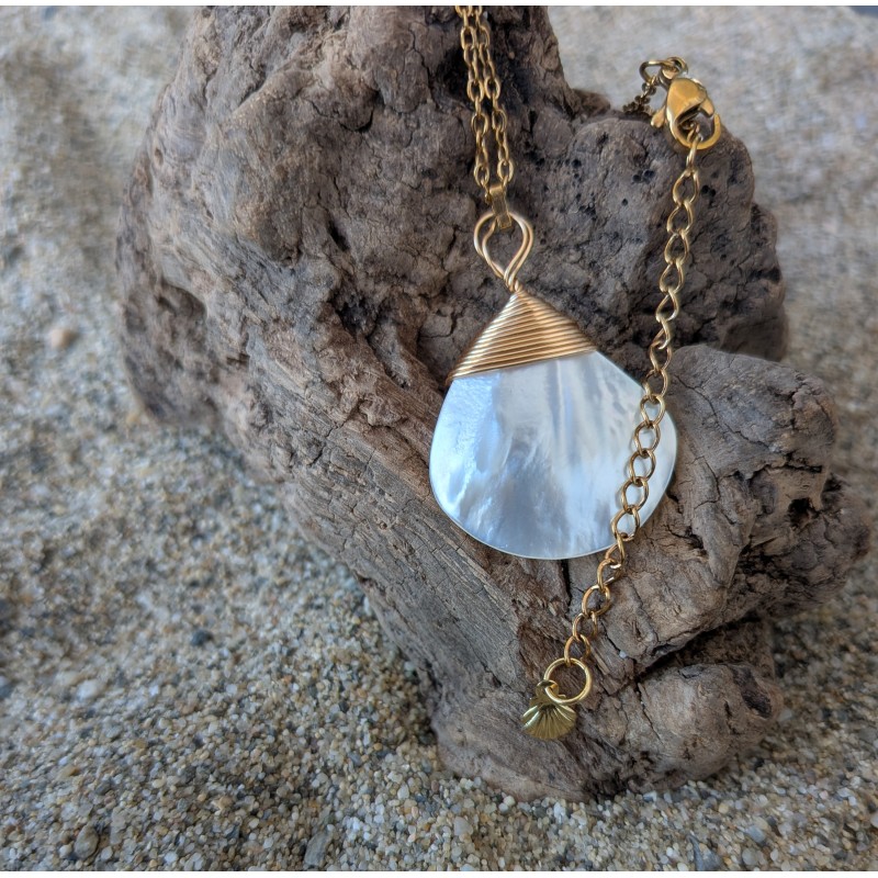 PENDENTIF / EVENTAIL / ACIER INOXYDABLE