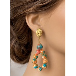 CLOU D'OREILLE ACIER INOXYDABLE DORE / COLORE