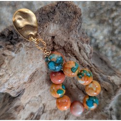 CLOU D'OREILLE ACIER INOXYDABLE DORE / COLORE