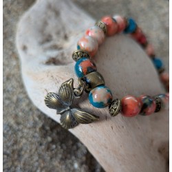 BRACELET / PAPILLON / BRONZE /COLORE