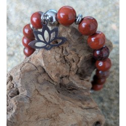 BRACELET / JASPE ROUGE / LOTUS