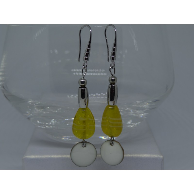 Boucles d'oreilles / jaune