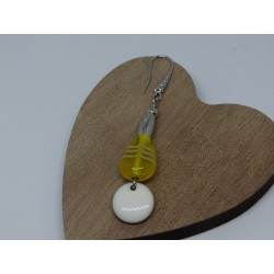 Boucles d'oreilles / jaune